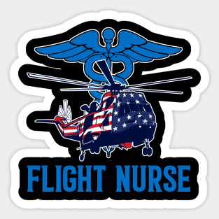 Flight Nurse American Flag Sticker